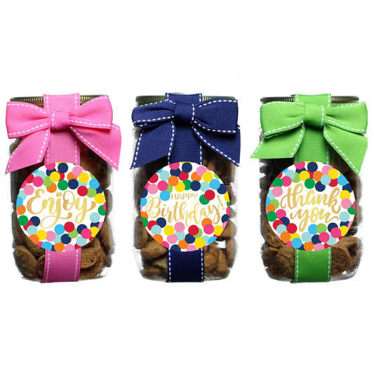 Cookie Jars - Confetti Dot Asst - Pint