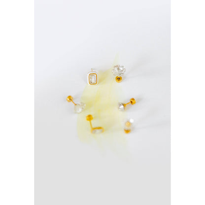Screwback Stud Earrings Lux - Zuri Clear