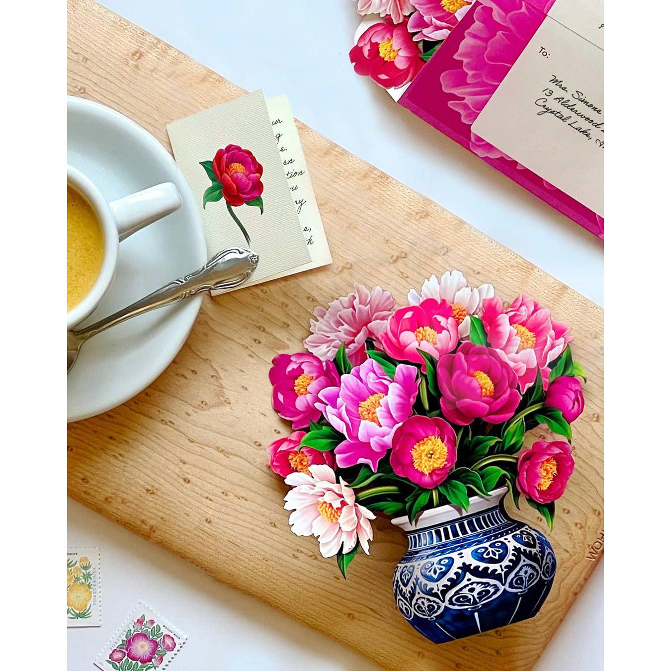 Mini Peony Paradise Pop-up Greeting Card