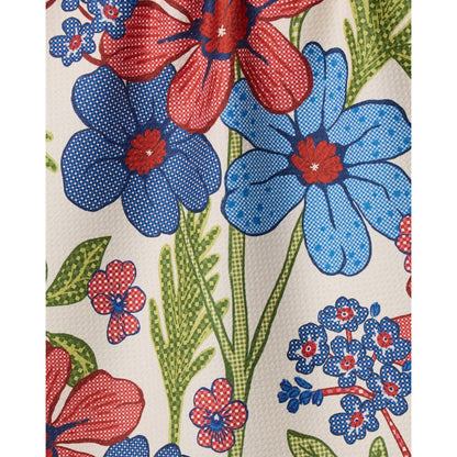 Plaid Floral Tea Towel