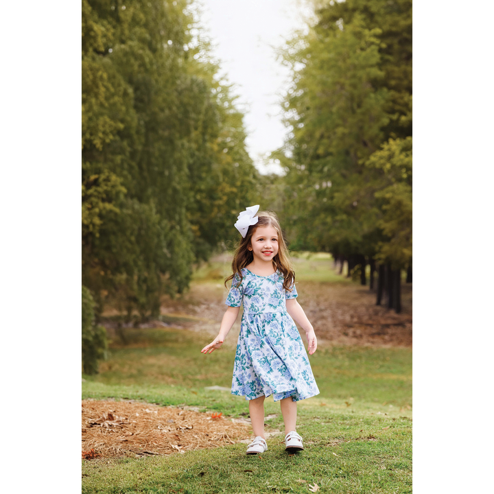 Nola Tawk Hydrangea Heaven Organic Cotton Twirl Dress