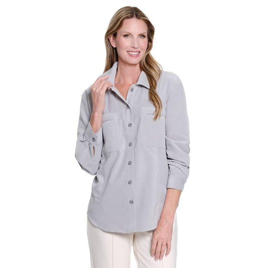 Multiples Cuffed Raglan Long Sleeve Shirt – Granite (Snow Leopard Collection)