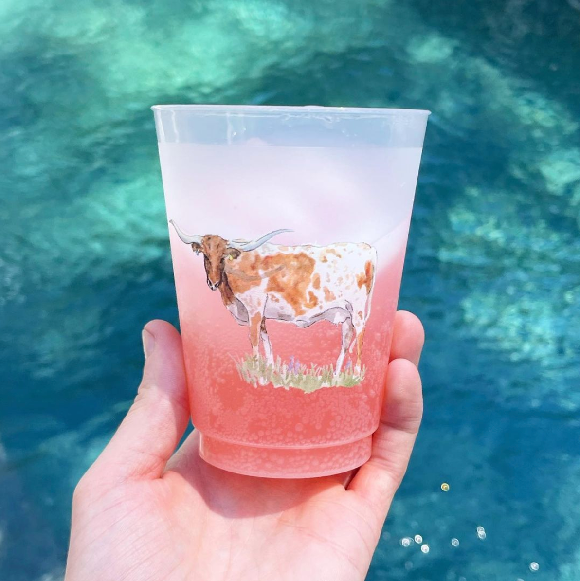 Texas Longhorn Frosted 16oz Reusable Stadium Cups | Set of 6