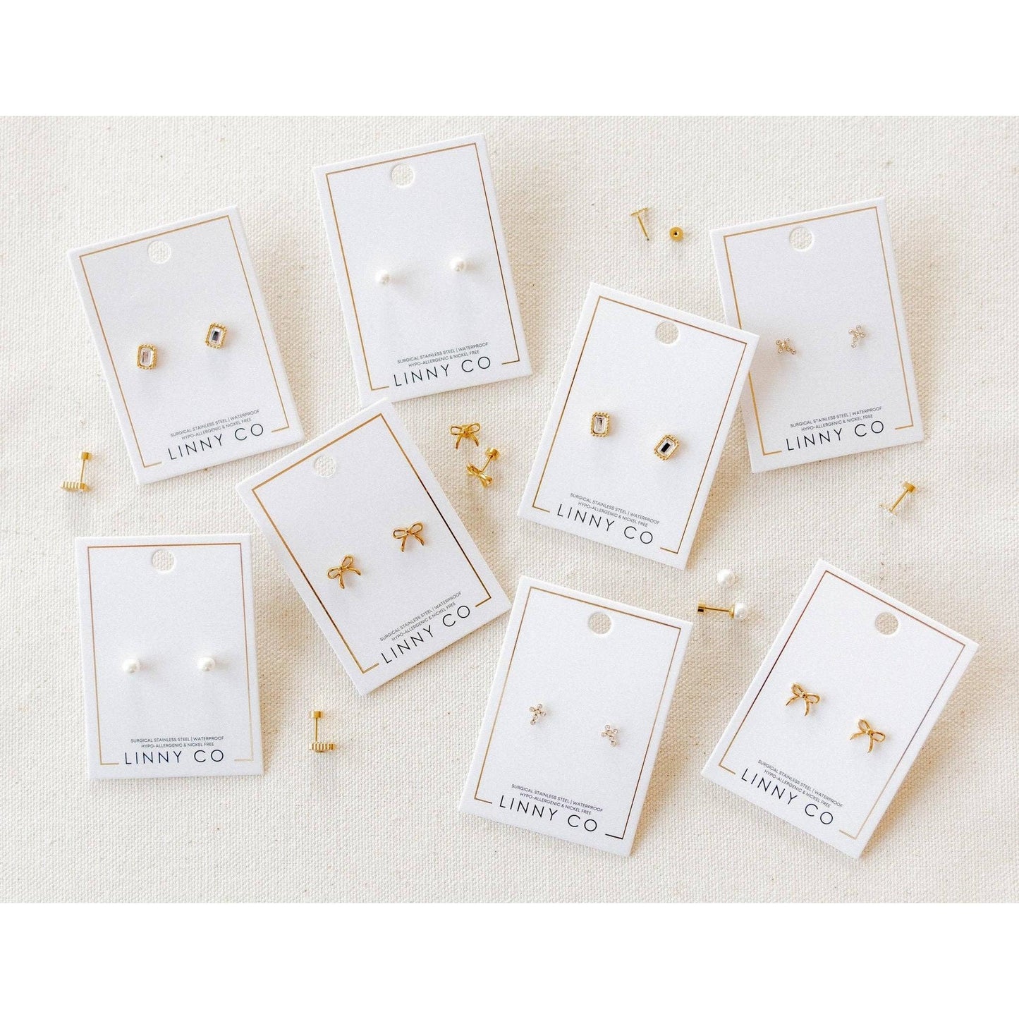 Screwback Stud Earrings - Payton Pearl White 5mm