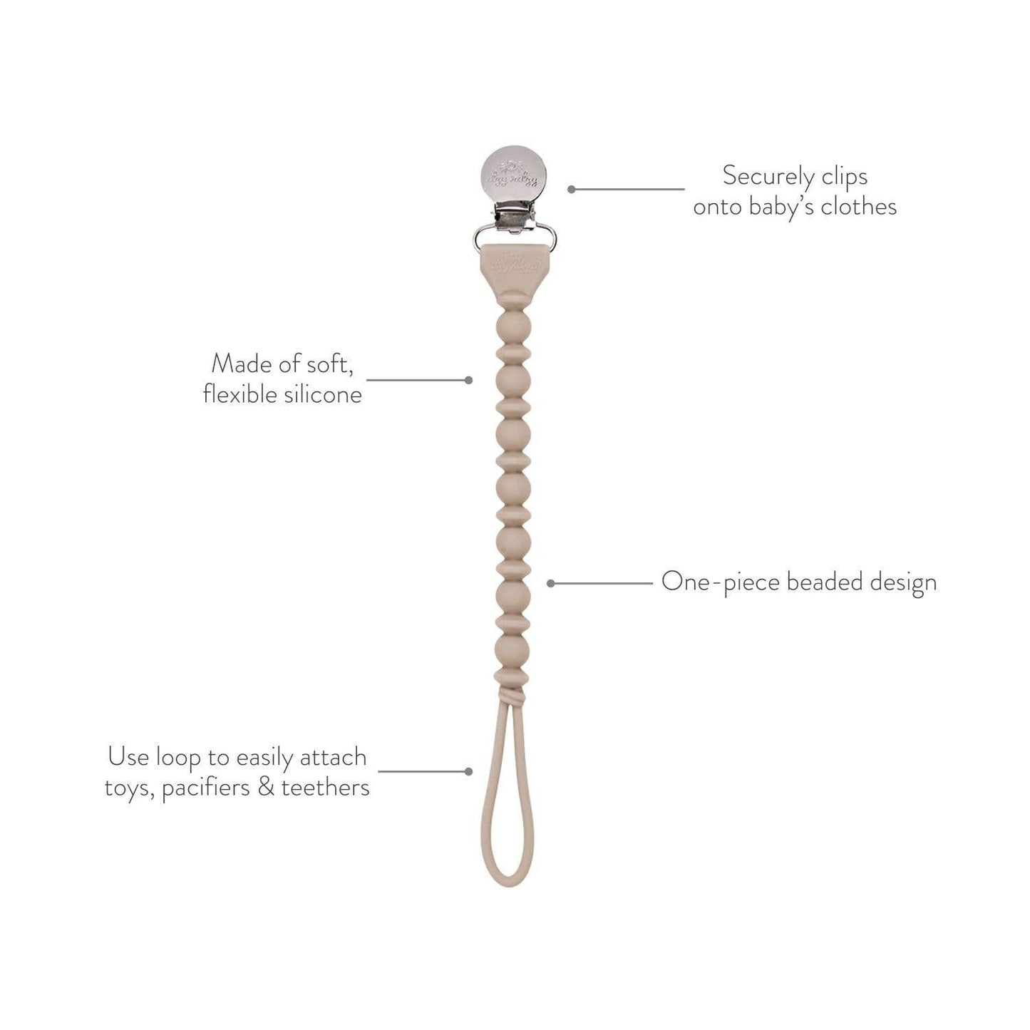 Itzy Ritzy Sweetie Strap™ Silicone One-Piece Pacifier Clips