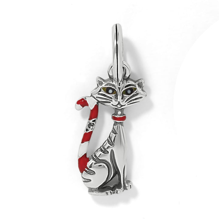 Brighton Candy Cat Christmas charm detail