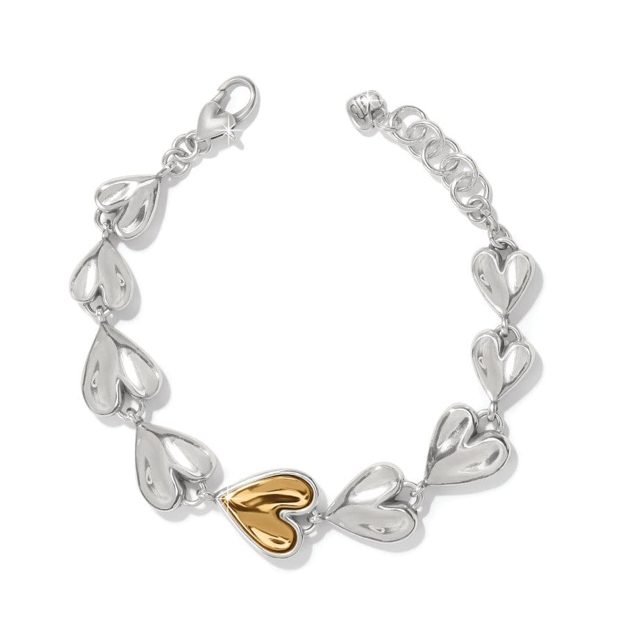 Brighton Cascade Heart Bracelet silver gold reversible