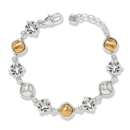 Detailed view of the silver Brighton Cathedral Bracelet featuring Gothic-inspired intricate metalwork.