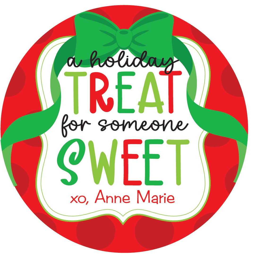 PERSONALIZED Christmas Cookie Quart Jars (Label PHTS)