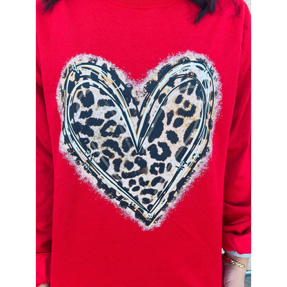 Leopard Heart Sweatshirt