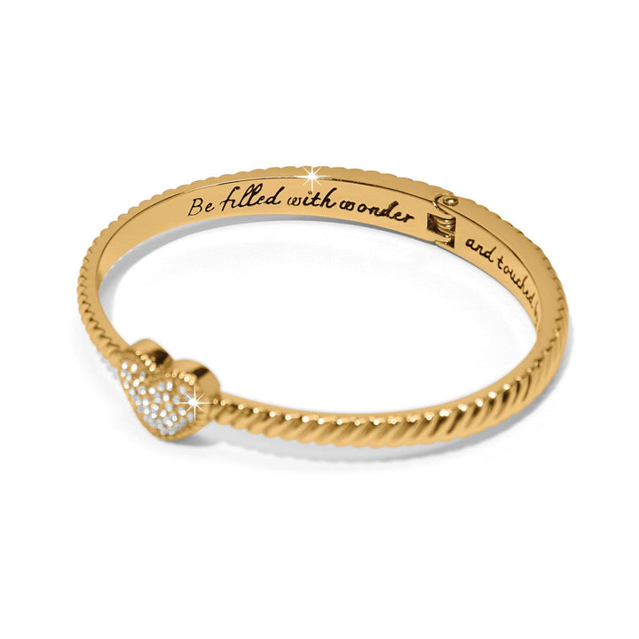 Brighton Celestia Heart Hinged Bangle – Gold-Tone Heart Bracelet for Women