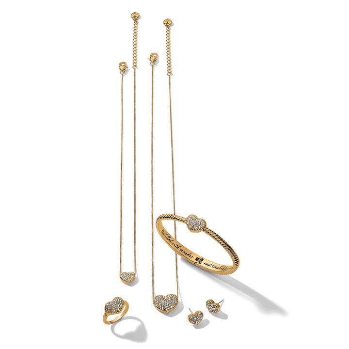 Brighton Celestia Heart Hinged Bangle – Gold-Tone Heart Bracelet for Women