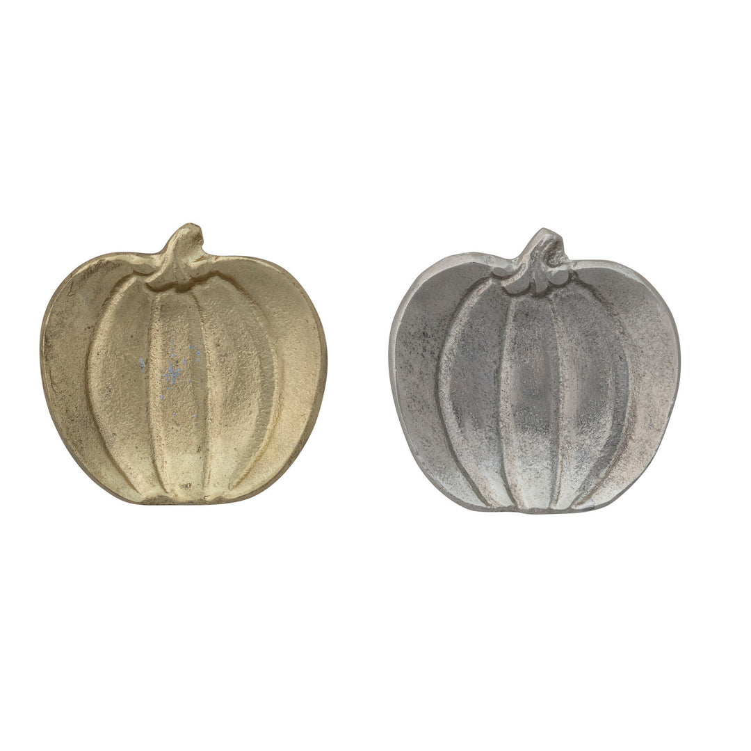 Creative Coop Cast Aluminum Pumpkin Shaped Dish