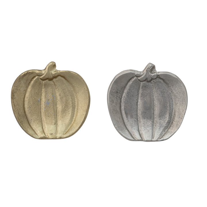 Creative Coop Cast Aluminum Pumpkin Shaped Dish