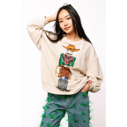 Beige Cowboy Nutcracker Sweatshirt