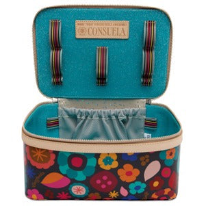 Consuela Amelie Train Case - Colorful Floral Travel Makeup Bag