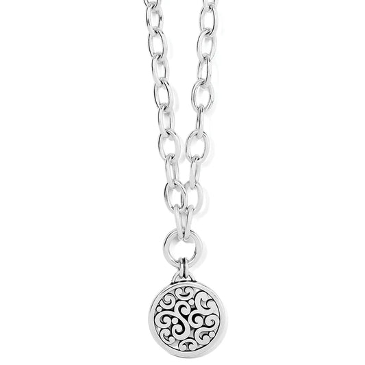 Contempo Medallion Silver Charm Necklace