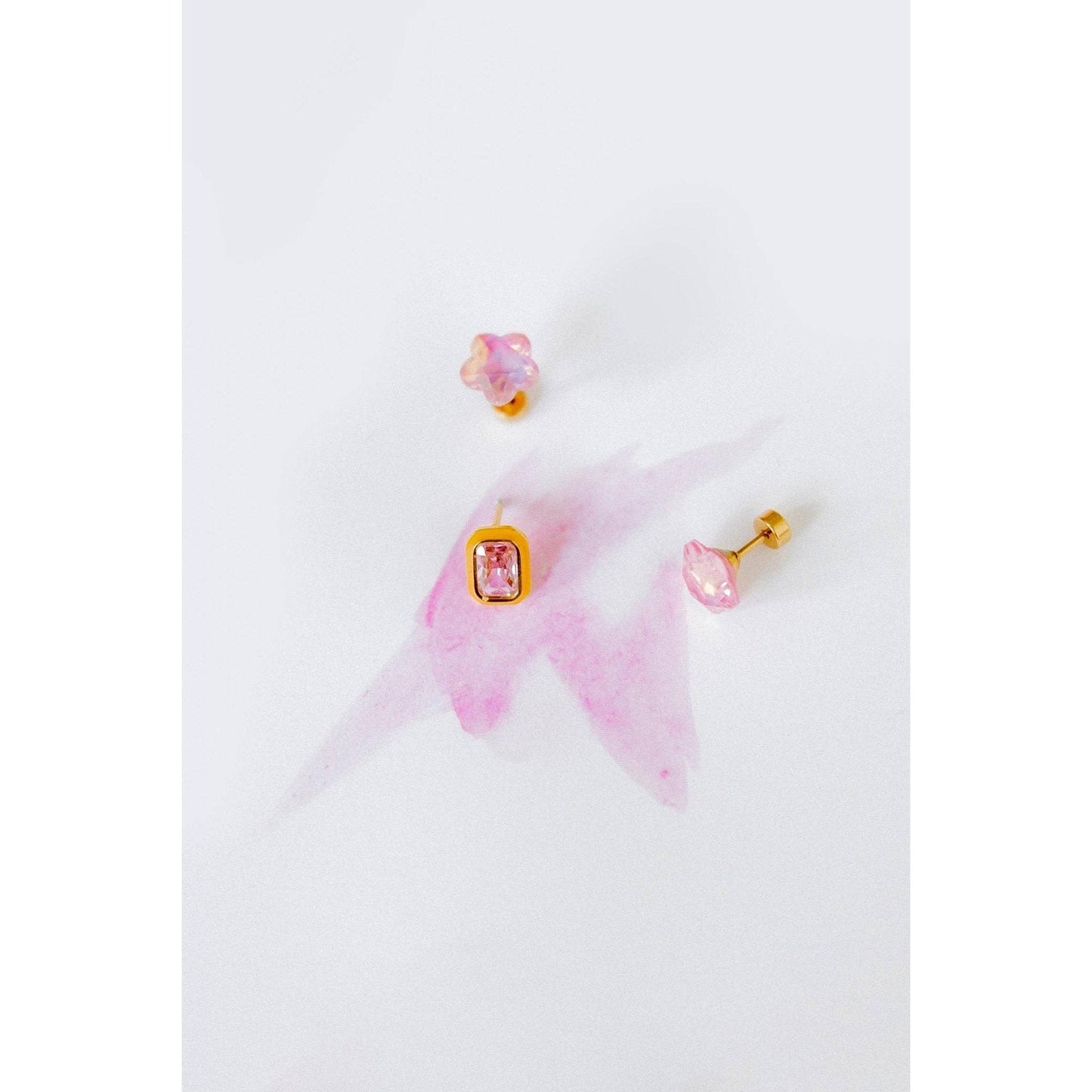 Screwback Stud Earrings - Whitney Orange Sherbert
