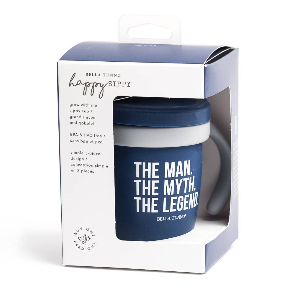Bella Tunno The Man the Myth the Legend Happy Sippy Cup — Silicone Sippy Cup