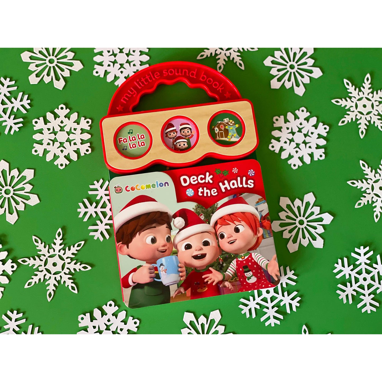 CoComelon Deck the Halls Christmas 3-button Sound Book