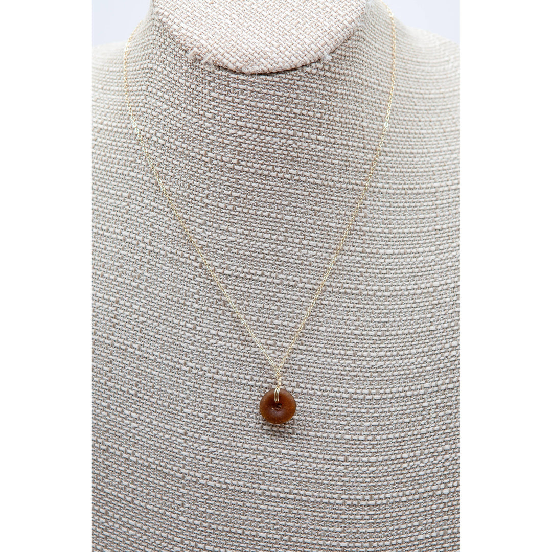 Recycled Glass Pendant Necklace