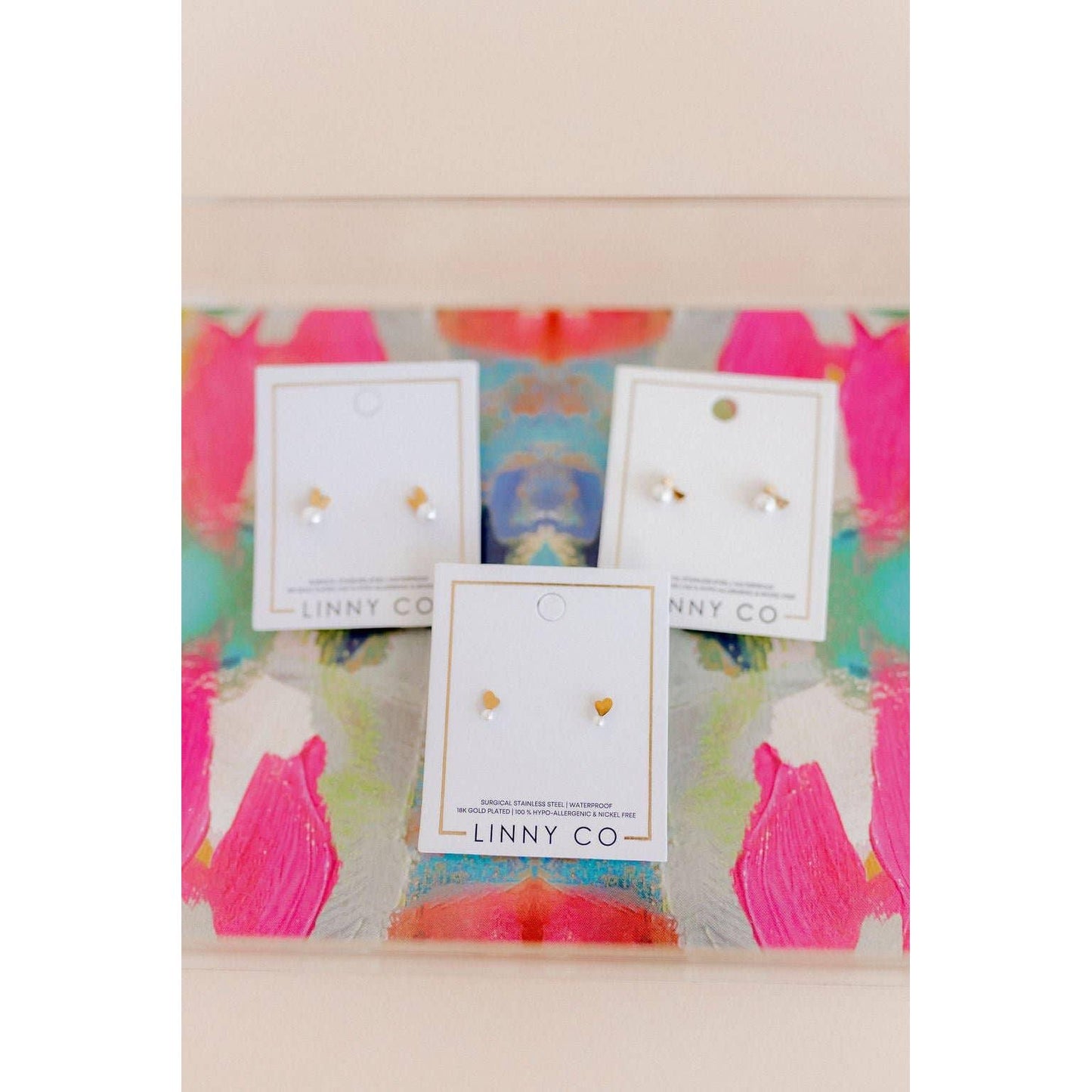 Screwback Stud Earrings - Heidi Pearl Bow