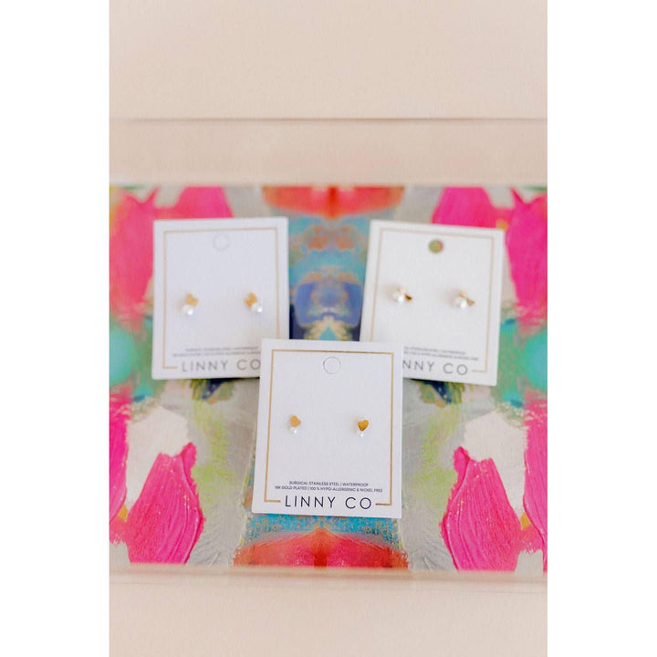 Screwback Stud Earrings - Heidi Pearl Bow