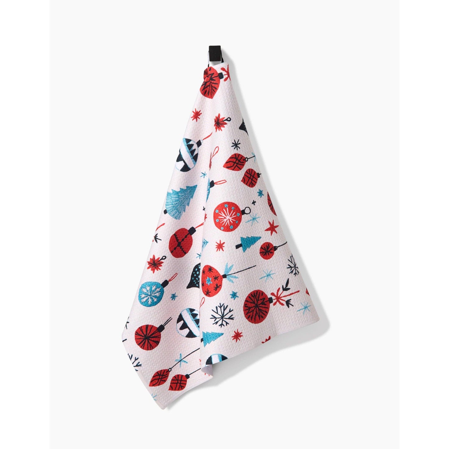 Embroidered Ornaments Tea Towel