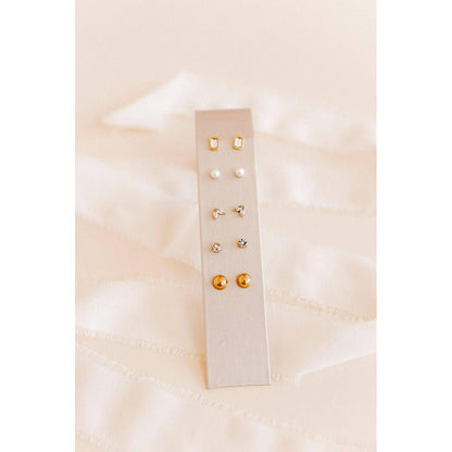 Screwback Stud Earrings - Payton Pearl White 5mm