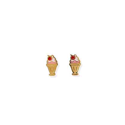Screwback Stud Earrings - Milkshake