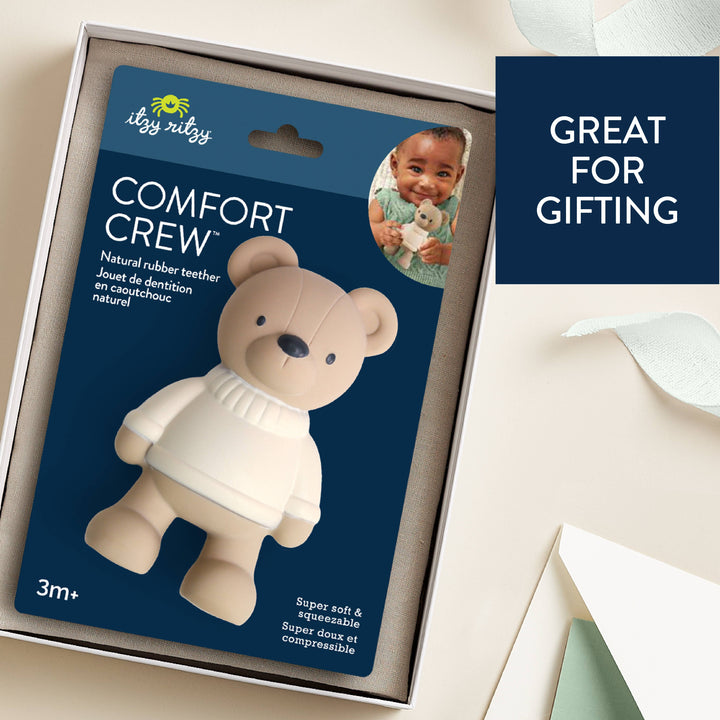 Itzy Ritzy Comfort Crew™ Bear – Natural Rubber Molar Teether