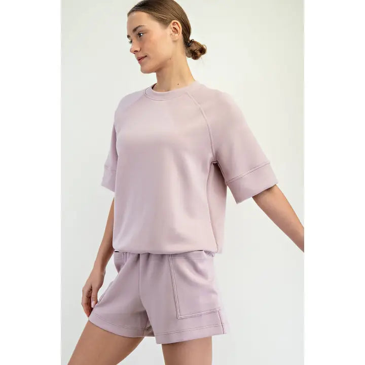 Modal Poly Span Top &amp; Scuba Jogger Pant Set