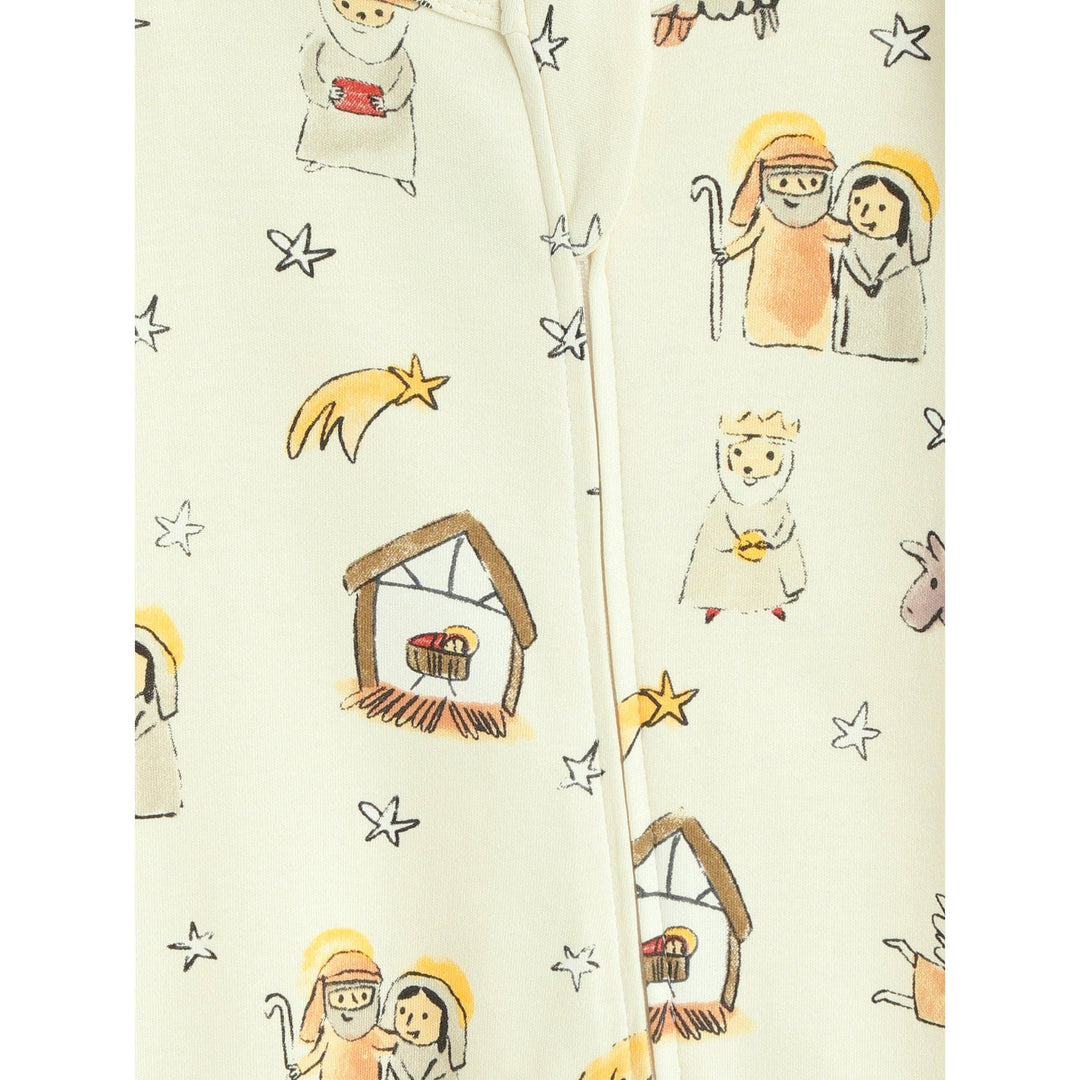 Away in a Manger PJ Footless Onesie Cotton