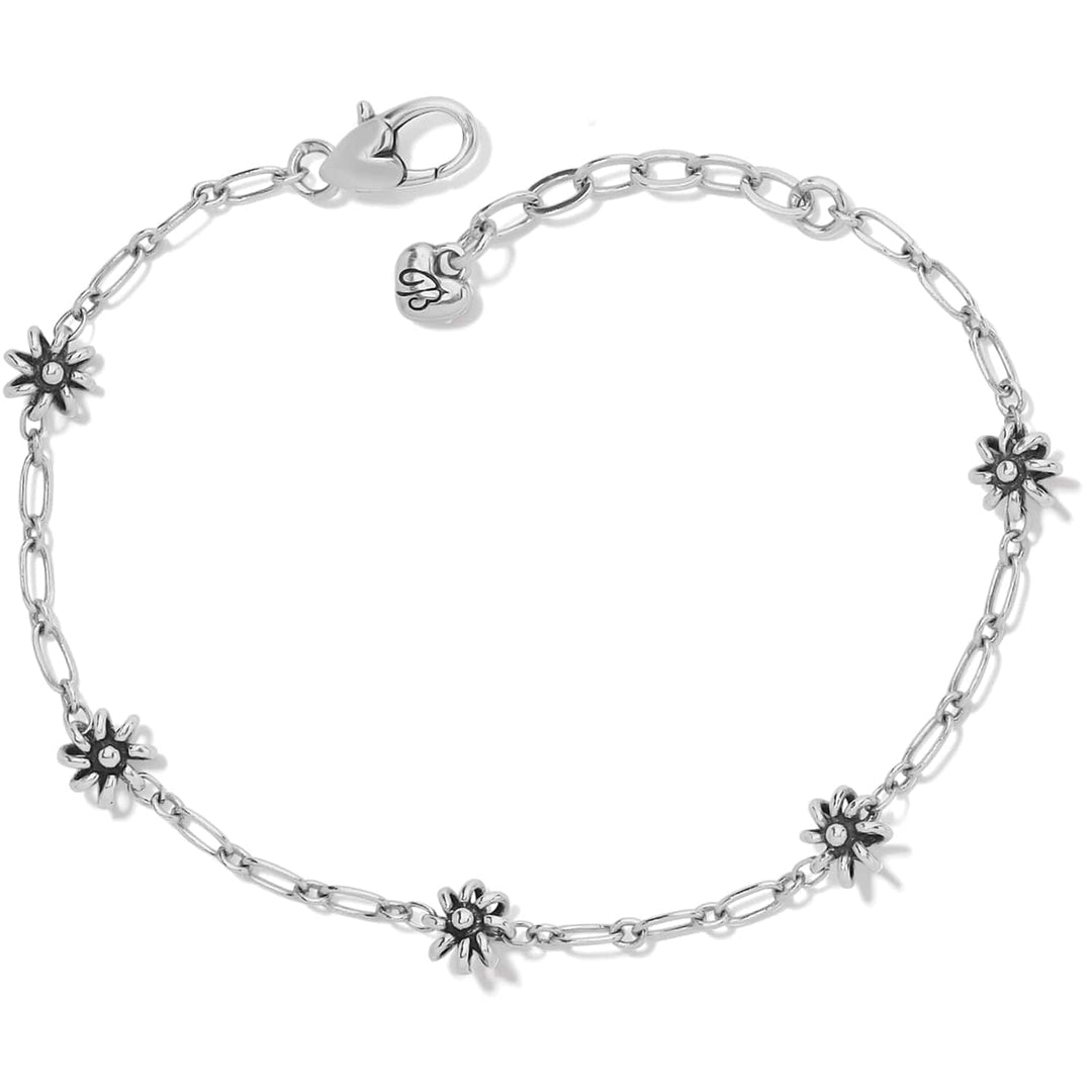 Brighton Daisy Chain Anklet – Silver Daisy Link Ankle Bracelet for Women