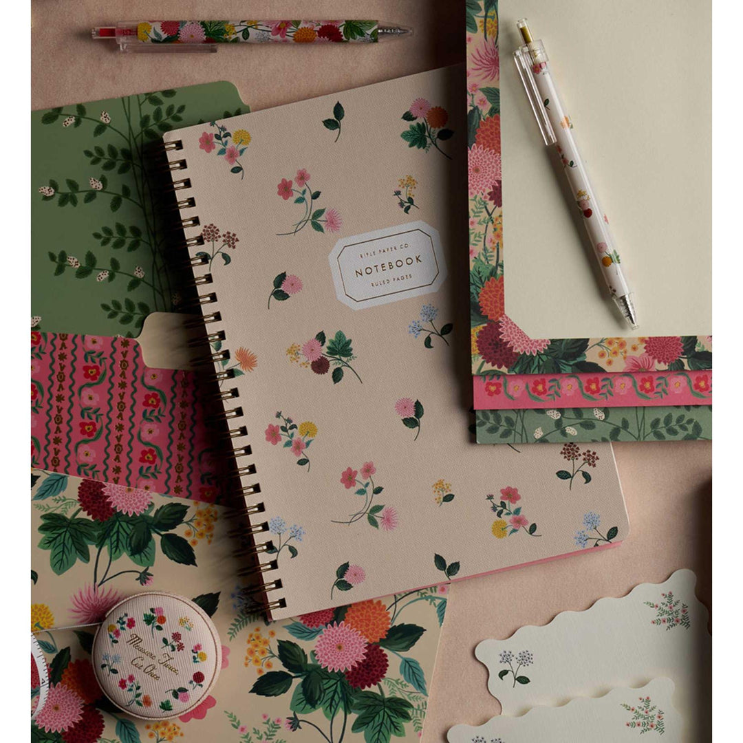 Rifle Paper Ditsy Dahlia Spiral Notebook