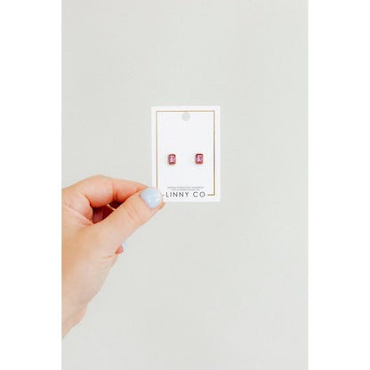Screwback Stud Earrings - Whitney Bubblegum Pink