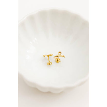 Screwback Stud Earrings - Sadie - Gold