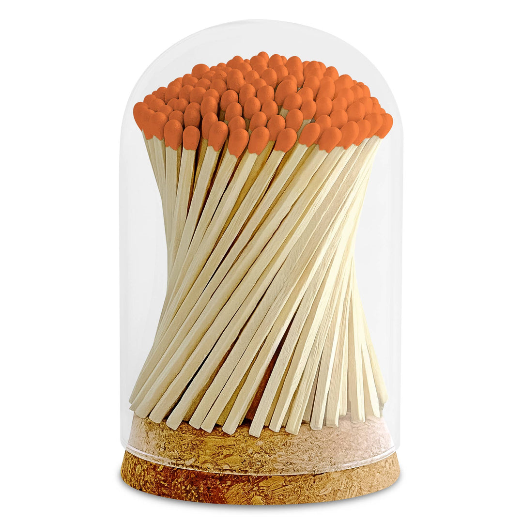 4" Matches in Premium Glass Cloche