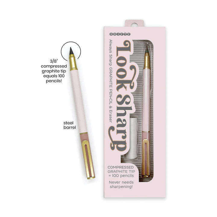 LOOK SHARP GRAPHITE PEN•CIL - blush