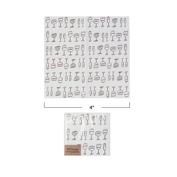 Paper Cocktail Wine Art Napkins