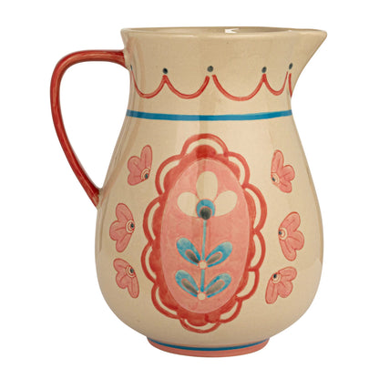Painted Flower Pitcher