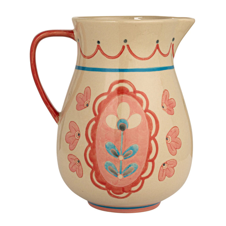 Painted Flower Pitcher