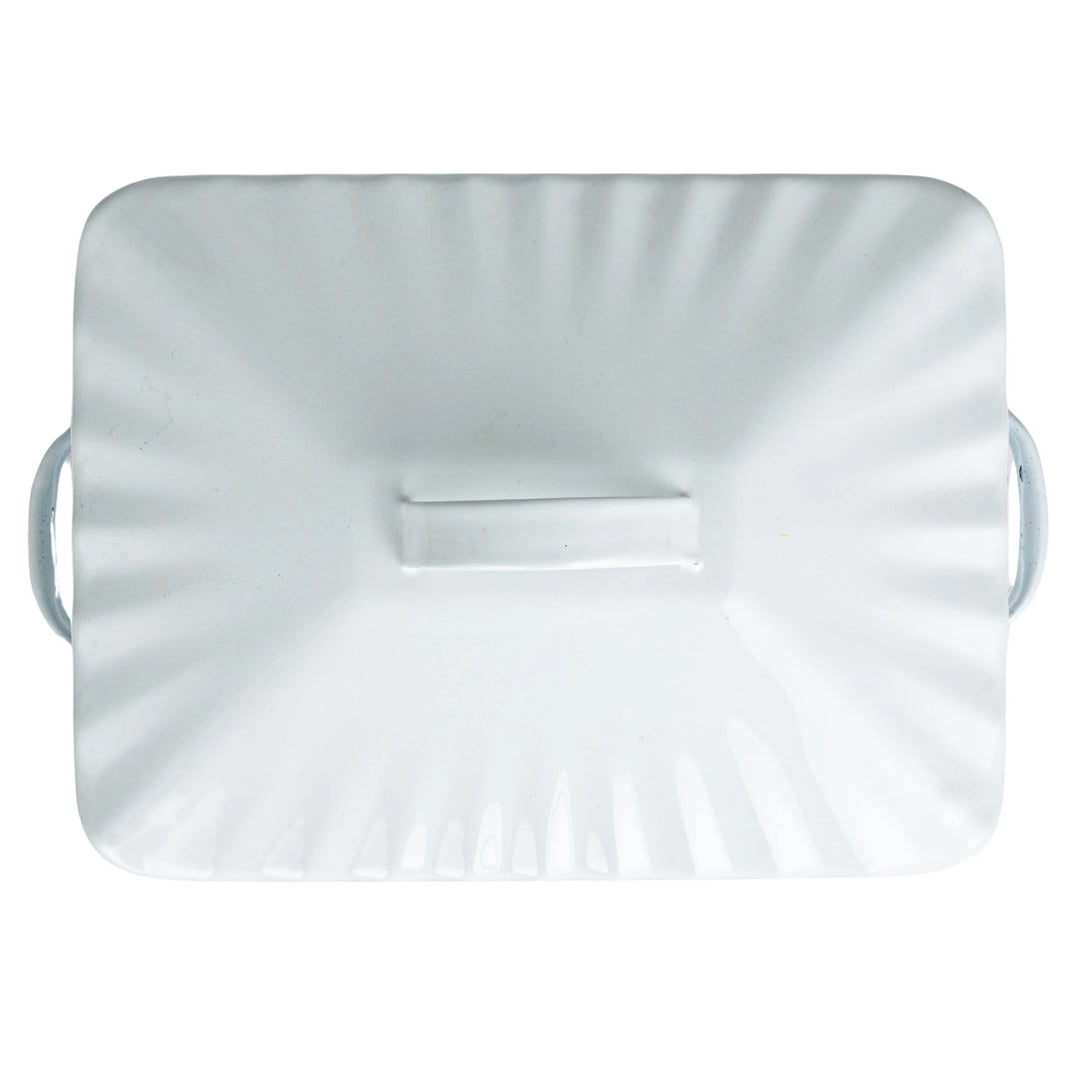 Enameled Bread Metal Box w/ Lid &amp; Handles