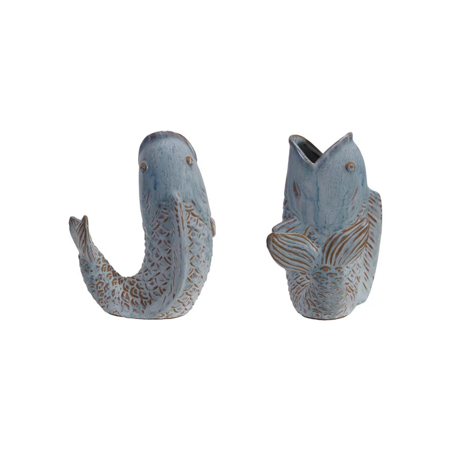 Stoneware Fish Vase