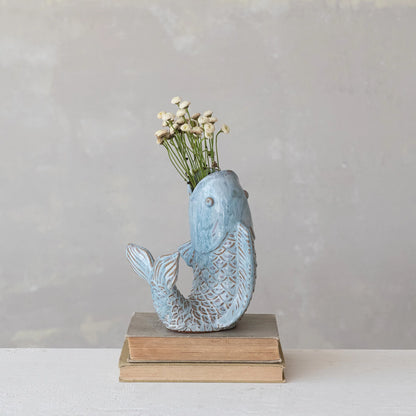 Stoneware Fish Vase