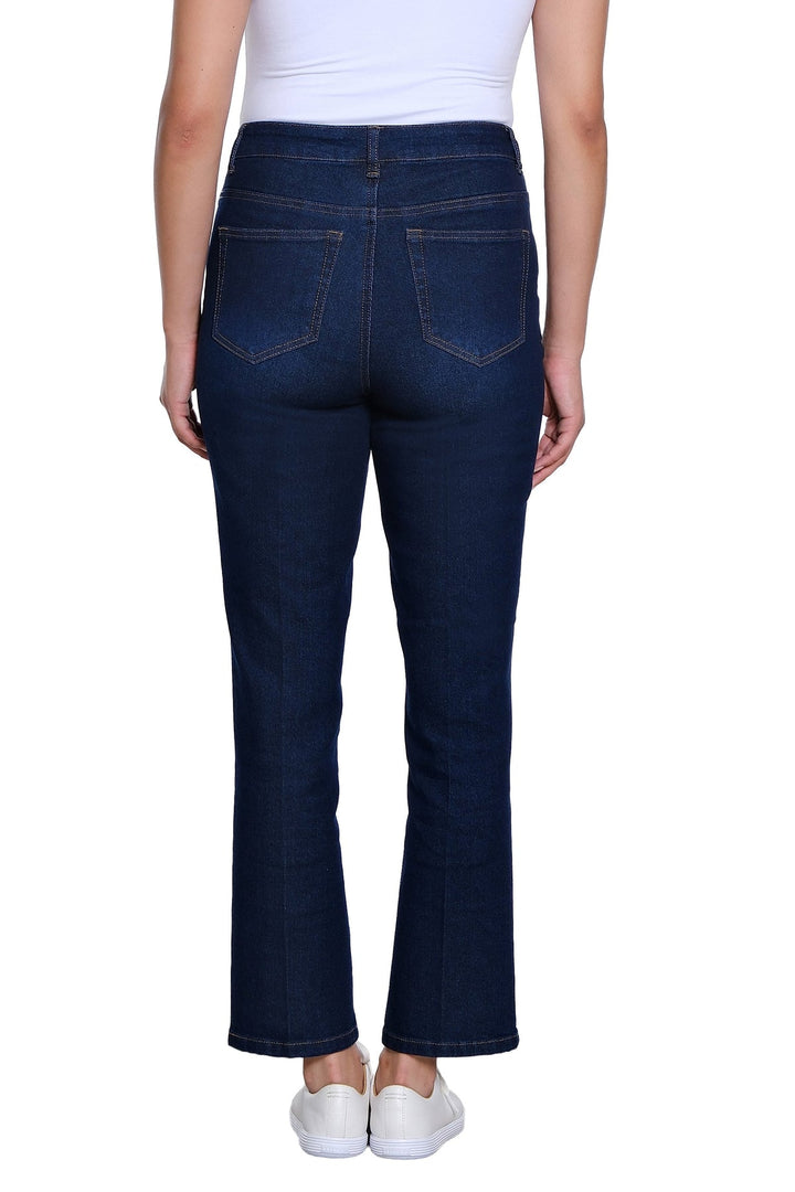 Multiples Midnight Indigo Boot Cut Ankle Pant - Back