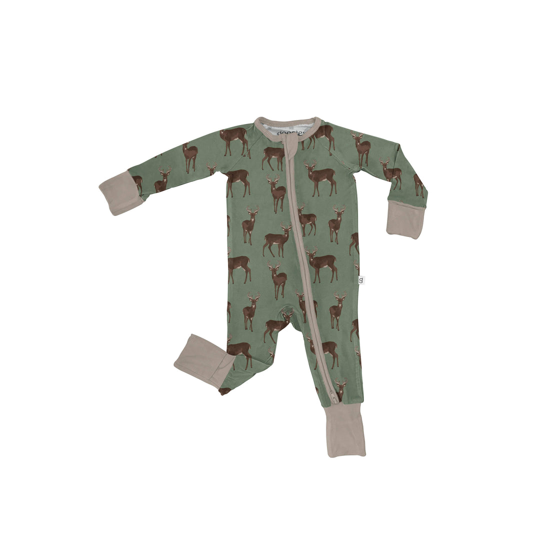 Deer  - LS Convertible Zip PJs