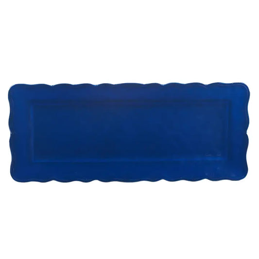 Indigo Blue Melamine Rectangular Serving Platter by Certified International | 19" x 8"