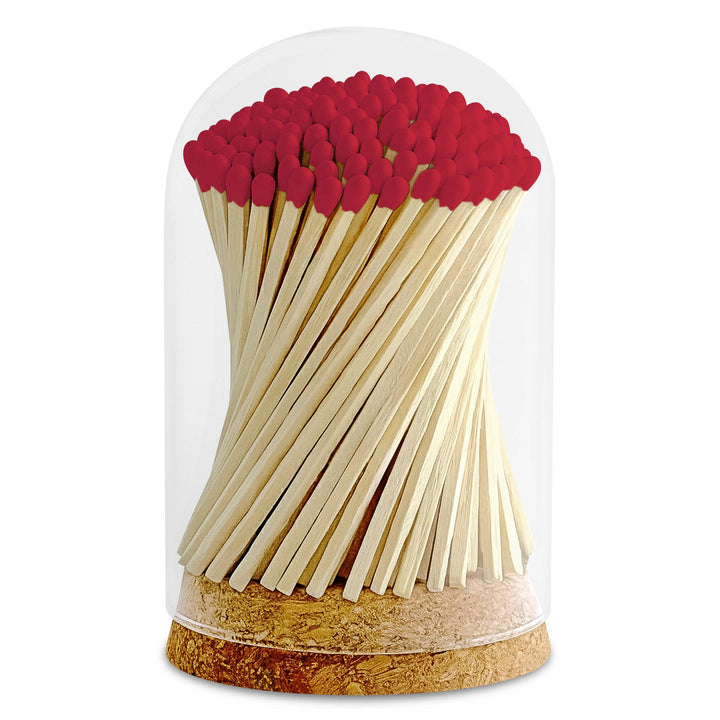 4" Matches in Premium Glass Cloche