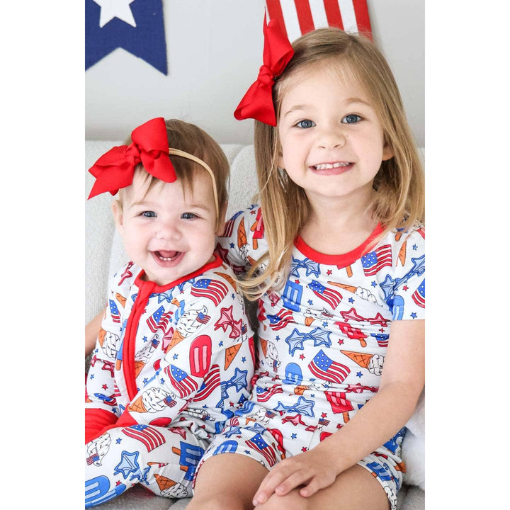 Convertible Zip Romper | Red, White &amp; Cool